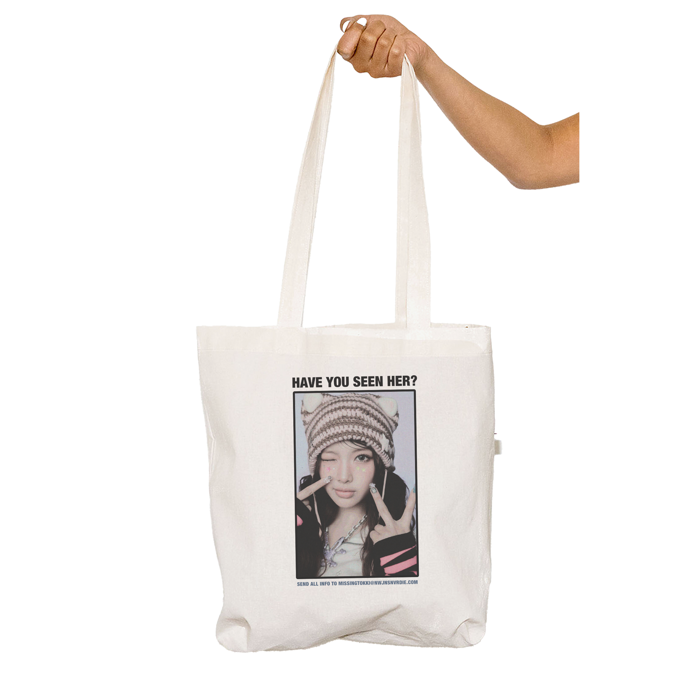 Have you seen her? x NWJNS BIAS TOTE BAG